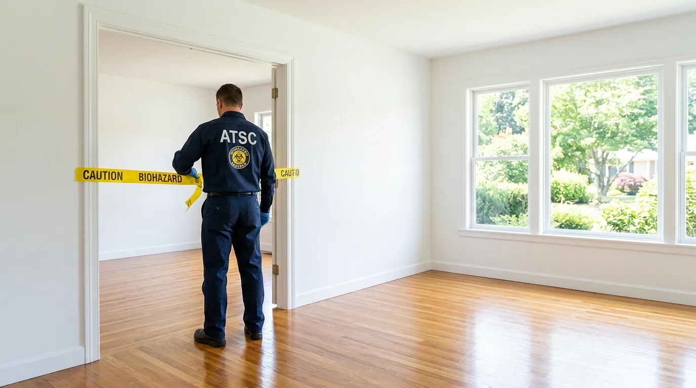 Certified biohazard cleanup crew performing Crime Scene Cleanup in Saint Ann